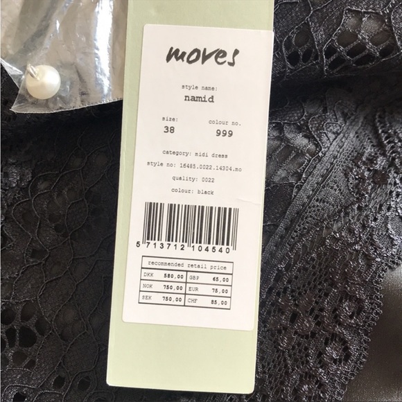 Victorian Goth High-necked Pleated Satin Black Party Dress by Moves - Picture 14 of 14